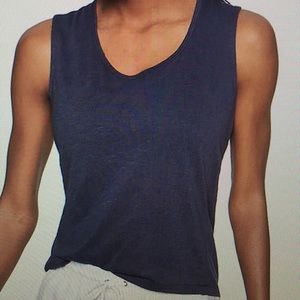 Athleta navy “breezy muscle“ tank.